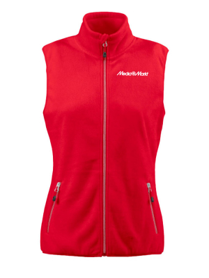 Damen Fleeceweste Sideflip Rot